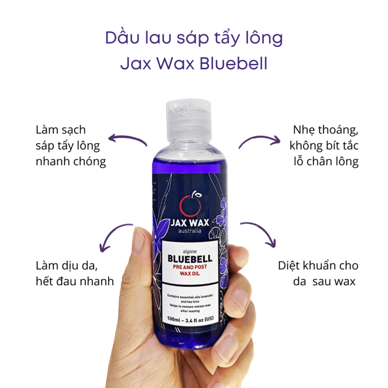 Dầu lau sáp tẩy lông Jax Wax Bluebell 100ml