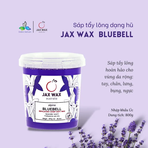 Sáp wax ấm Jax Wax Alpine Bluebell hũ 800g