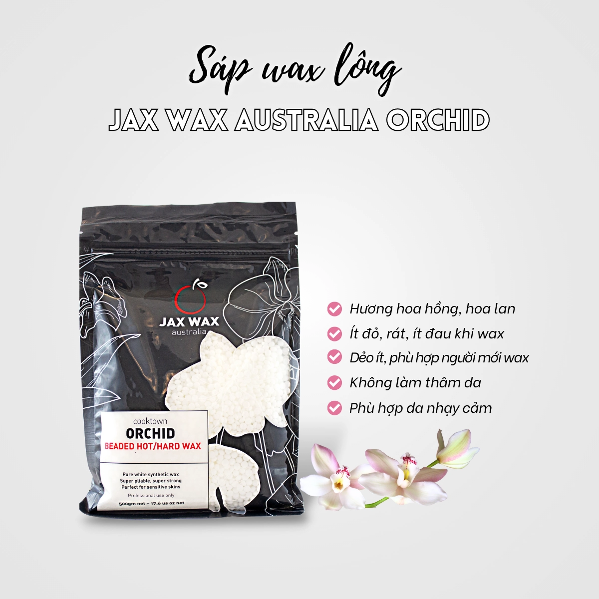 Hình ảnh các loại sáp wax lông Jax Wax Australia cho da nhạy cảm