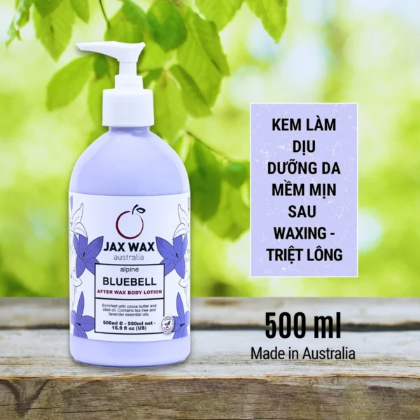 Kem dưỡng sau wax Jax Wax Bluebell After Wax Lotion 500ml